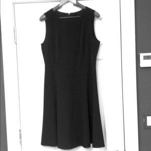 Ann Taylor A-Line Knee - Length Black Dress